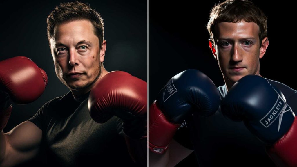 Elon Musk vs. Mark Zuckerberg Kampf Cage fight boxen